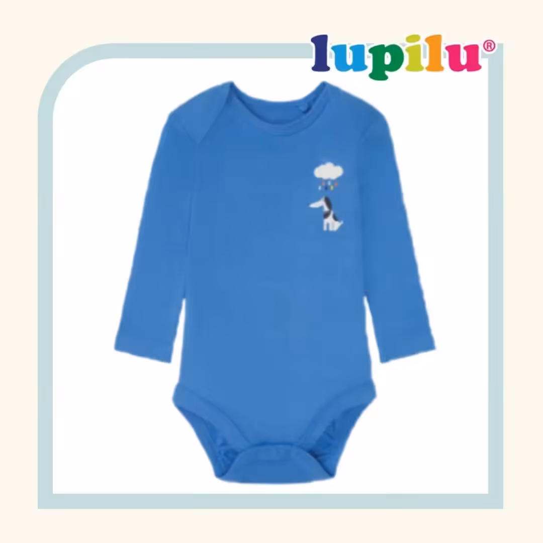 بادی آستین دار نوزادی نخ پنبه پسرانه برند لوپیلو آلمان