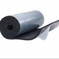 عایق الاستومری رولی با روکش الومینیومی 130 میکرون مسلح سوپر فلکس ضخامت9میلیمتر ، عرض یک متر متراژ داخل بسته 20 مترمربع 