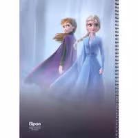 دفتر مشق سیمی 40 برگ الیپون جلد مقوایی طرح السا