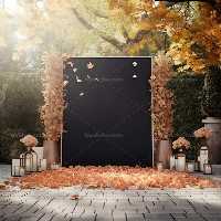 بک دراپ پاییزی با برگ | گرافیک با طعم تربچه