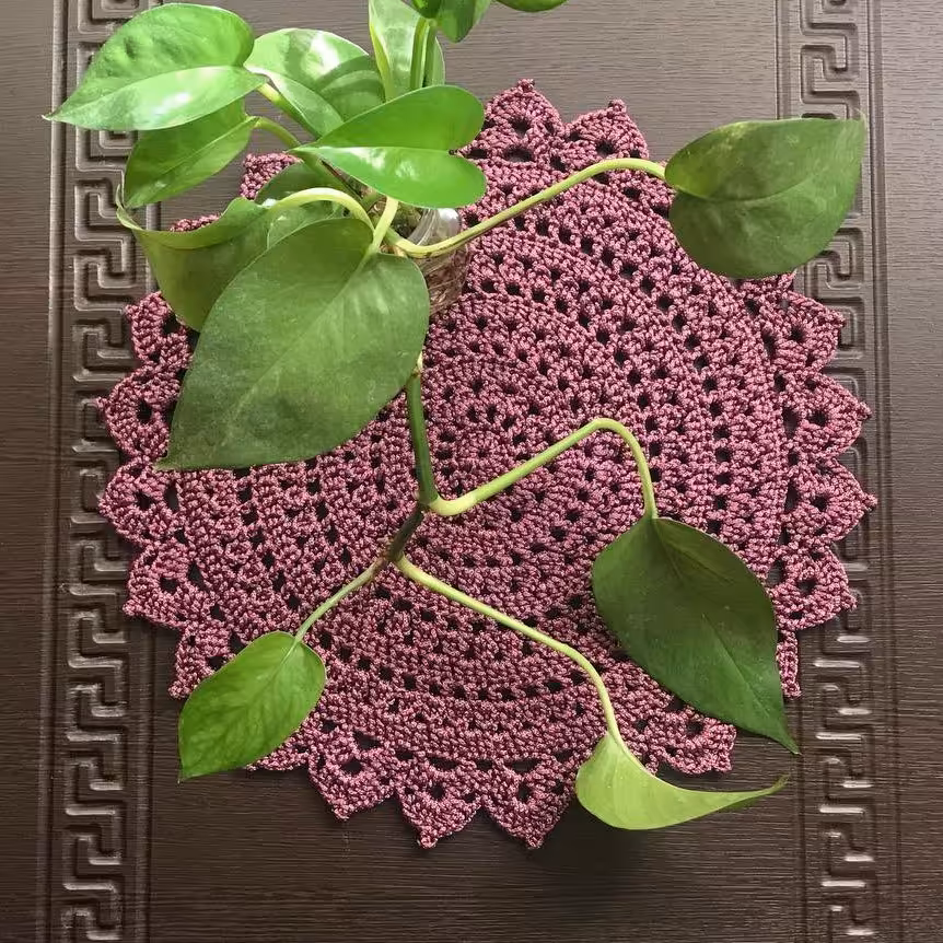 رومیزی بافتنی طرح 8