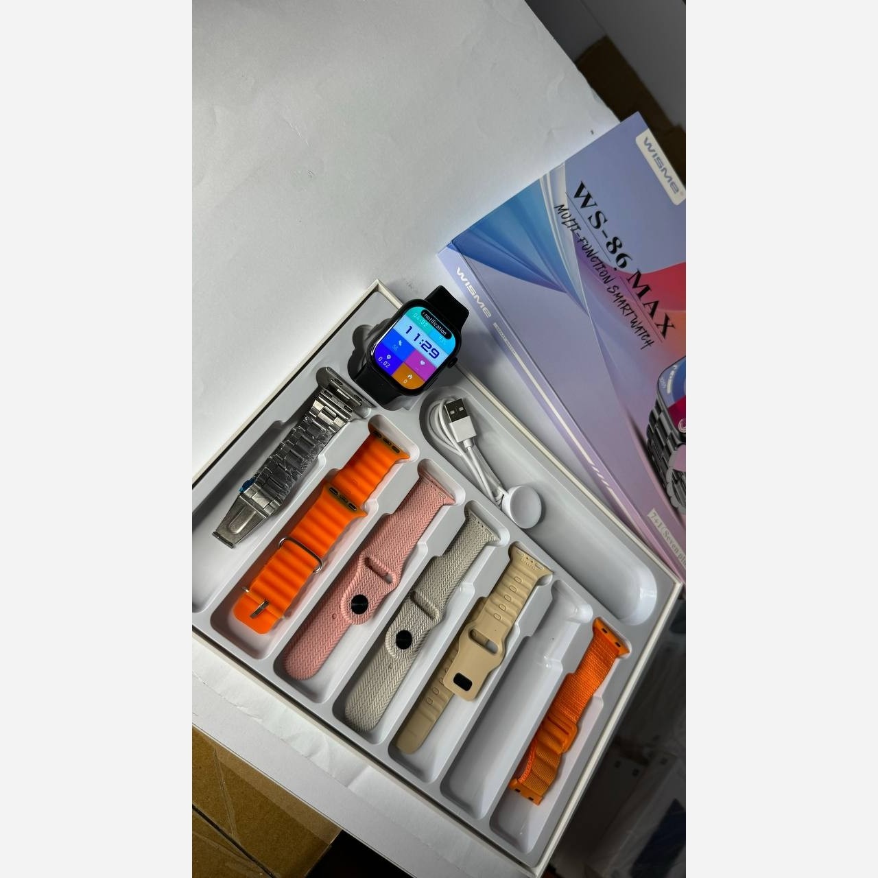 ساعت هوشمند سری9 باتری بزرگ تقویتی7بنداصلی وهندزفری سیمی هدیه1سال گارانتی ارسال رایگان اسمارت واچ ساعت