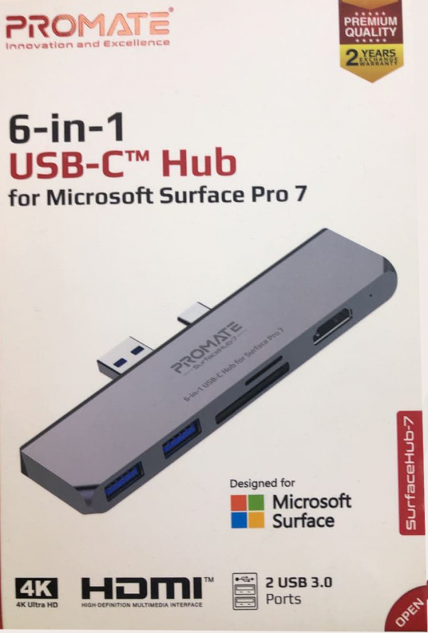 سرفیس هابUSB C Hub, 6-in-1-for-microsoft-surface-pro-7