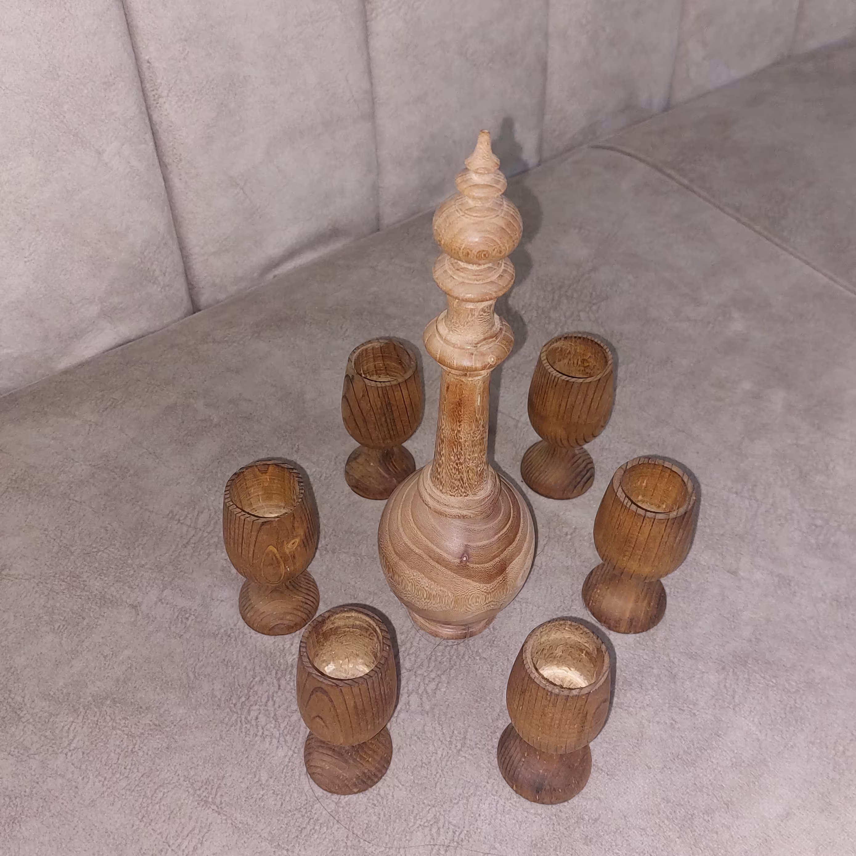 گیلاس دکوری چوبی هفت تیکه 