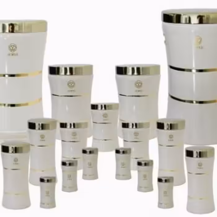 سرویس آشپزخانه اورانوس 17 پارچه سفید طلایی 