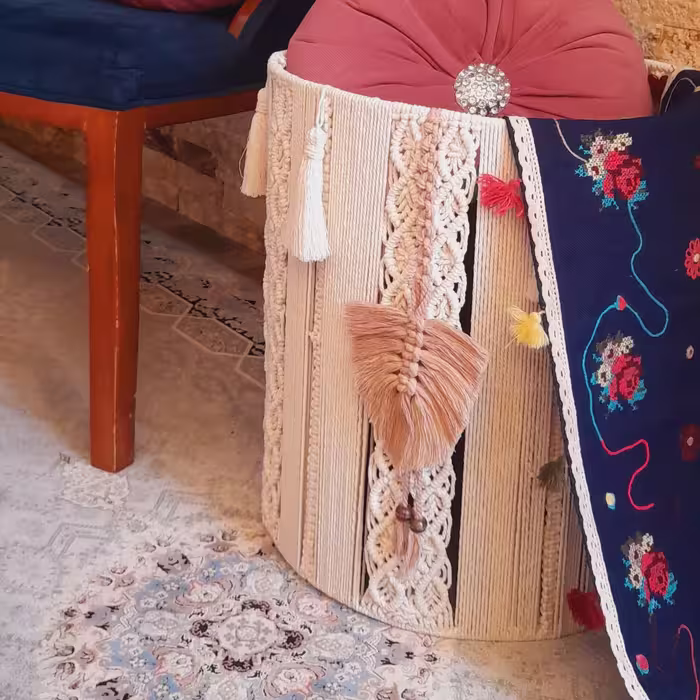 صنایع دستی.باکس مکرومه