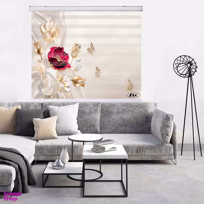 پرده زبرا زیو کد 3D1166 سایز 150x200 سانتی متر