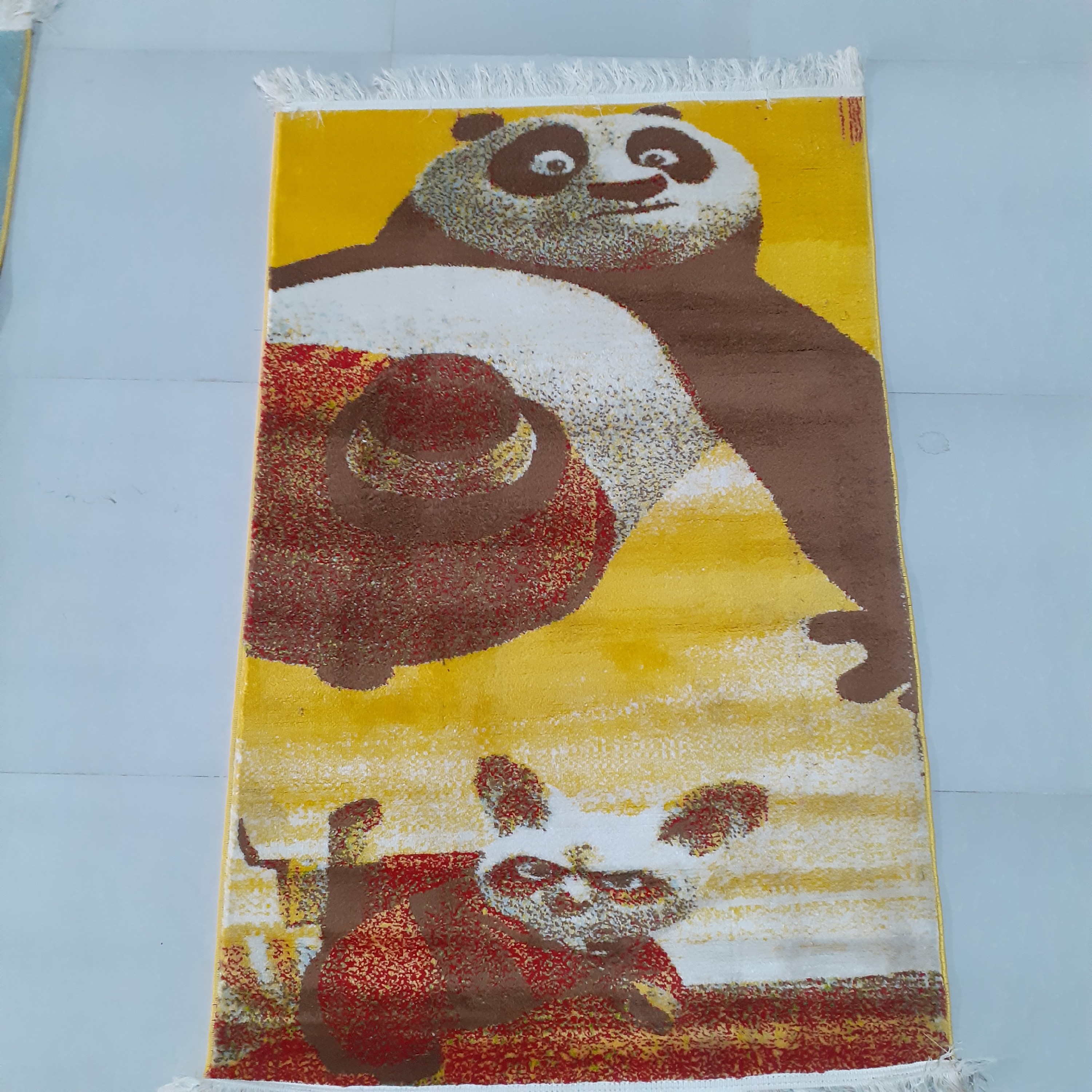 گبه فرش عروسکی طرح پاندای کونگ فو کار