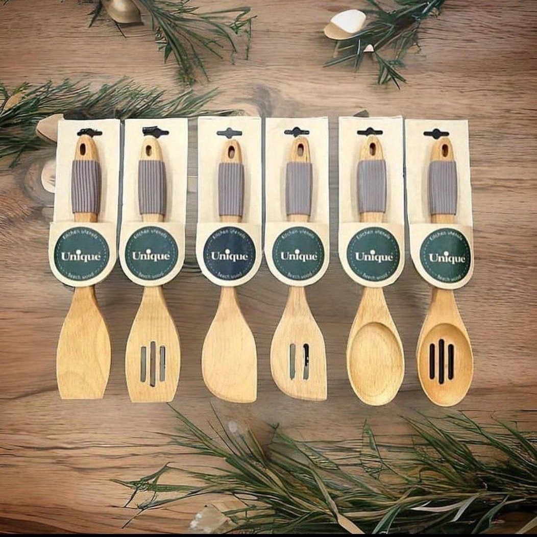 کفگیر وقاشق های تک چوبی برند یونیک