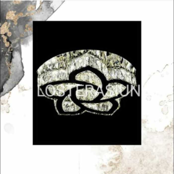 لوستر سقفی کریستالی استیل طلایی سایز 60  کرایه حمل بار به عهده مشتری 