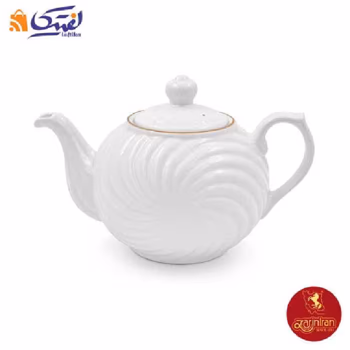 قوری خورشیدی چینی زرین طرح زرین رزگلد سایز متوسط 5