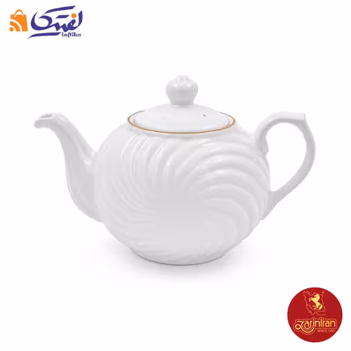 قوری خورشیدی چینی زرین طرح زرین رزگلد سایز متوسط 5