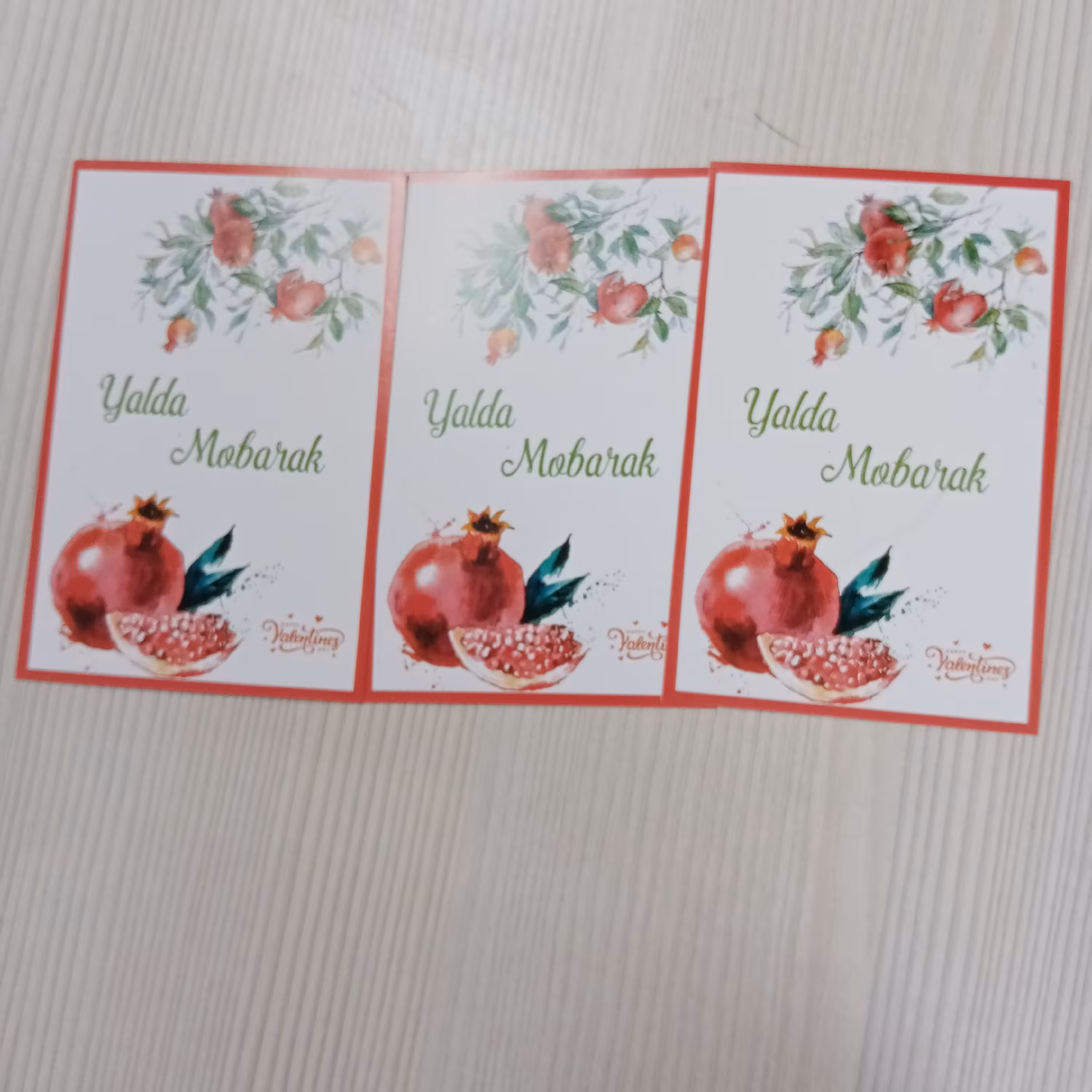 کارت گیفت طرح  انار بزرگ(شماره 2) بسته 50 عددی