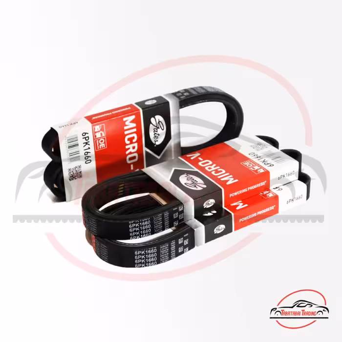 تسمه دینام پژو 405 سمند و پارس معمولی برند پاورگریپ اروپا با لیبل هرینگتون