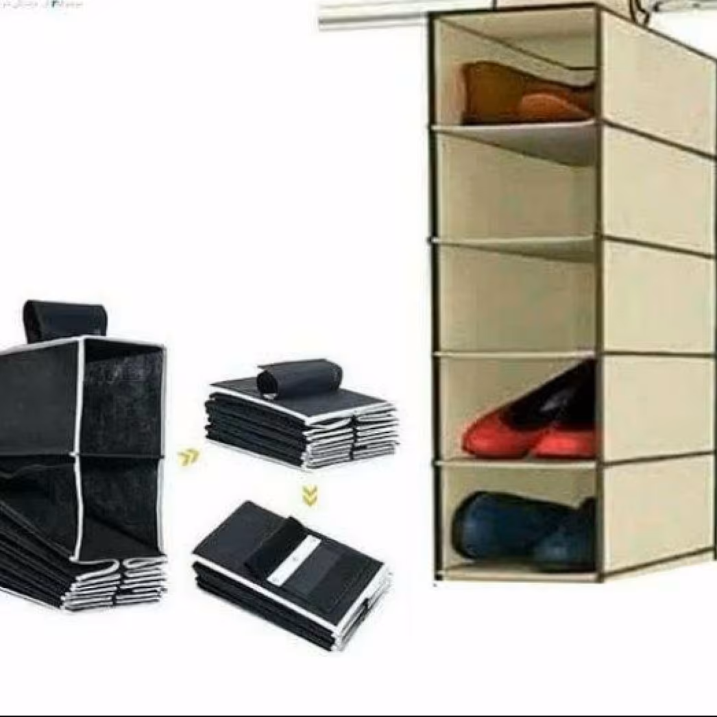 جا لباسی و جا کفشی و جا لوازم  5 طبقه آویزی داخل کمد یا میله ای 
قابلیت استفاده برای همه نوع لباس  
قابل استفاده در همه 