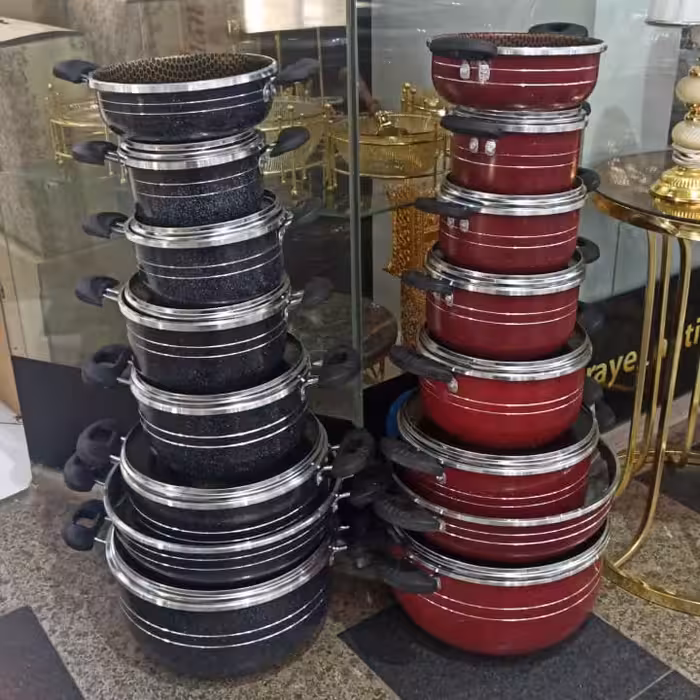 سرویس قابلمه 14 پارچه گرانیت طرح داخل زنبوری با کیفیت عالی 