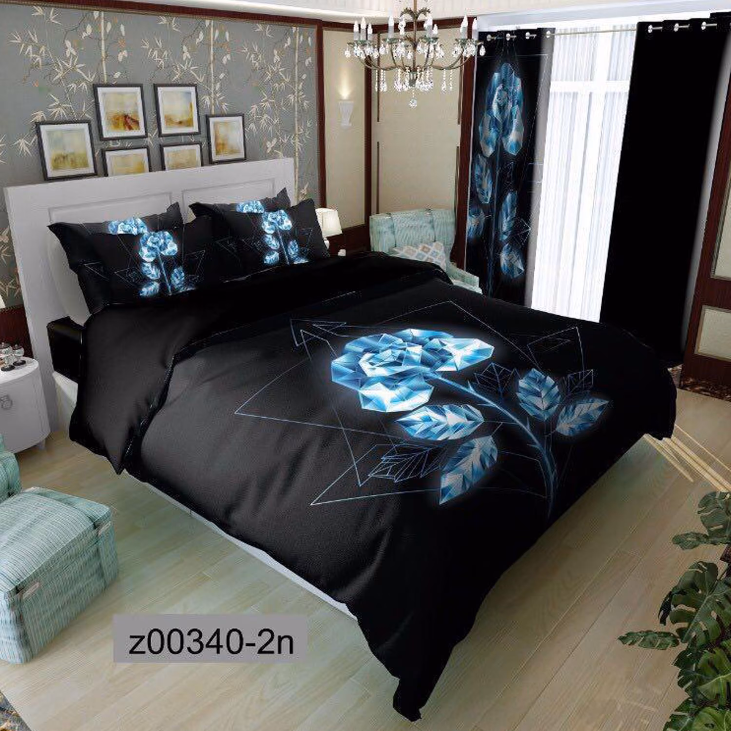 سرویس روتختی 1 نفره تنسل چاپی برندترک لند (Turk Land)  کد z 340