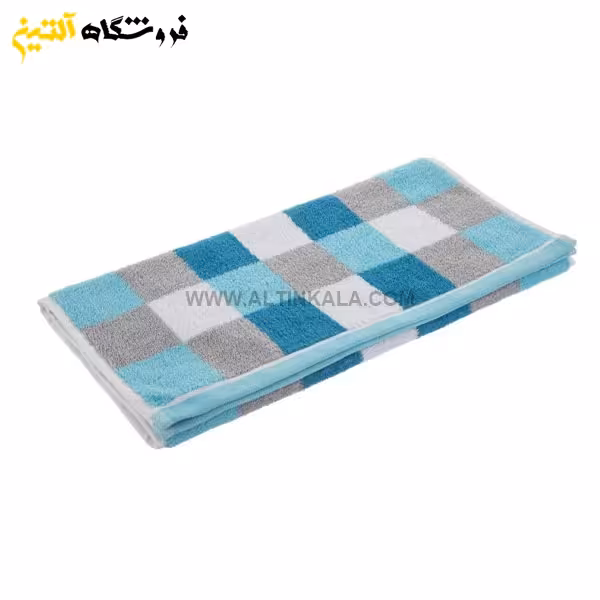 حوله دستی برق لامع مدل کریسمس آبی 40×80