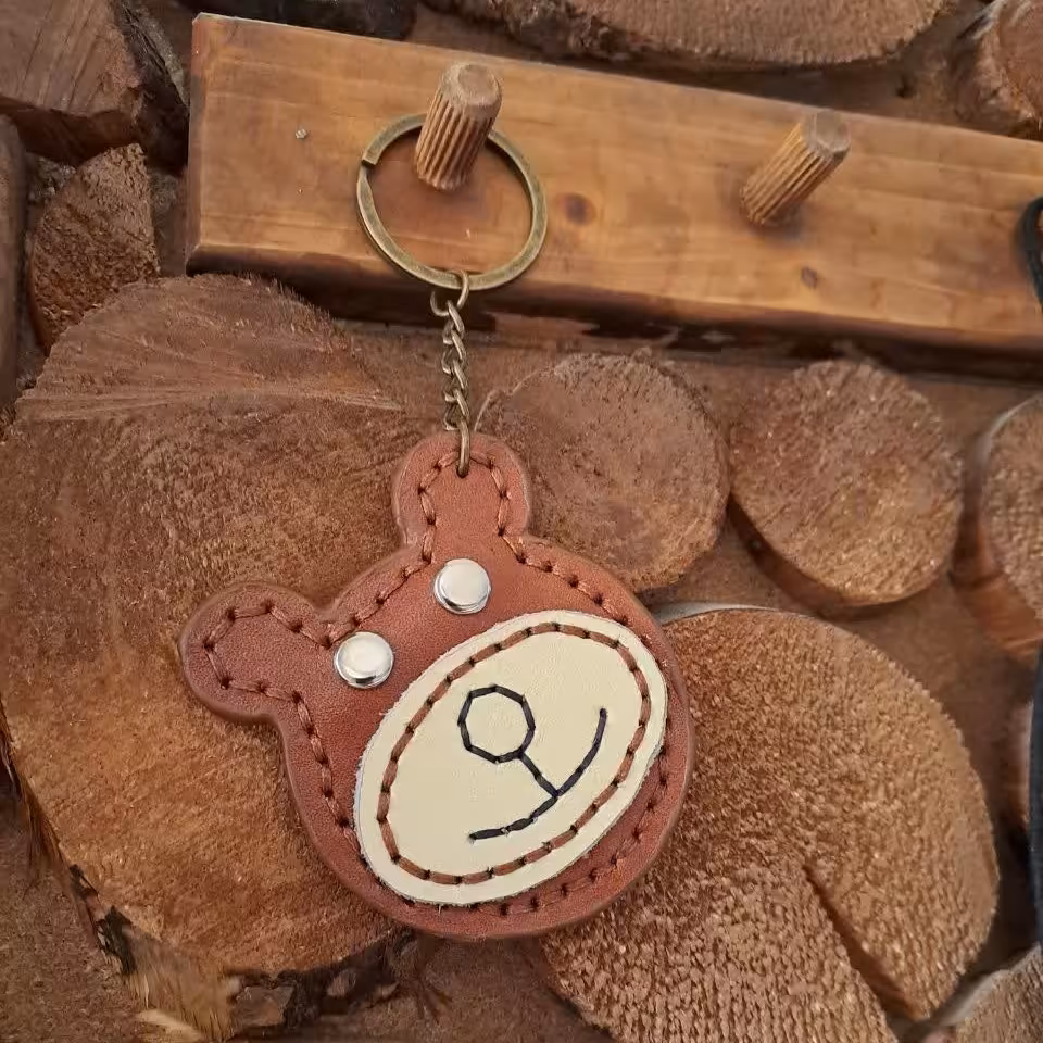 جاکلیدی چرم طبیعی گاوی مدل 313