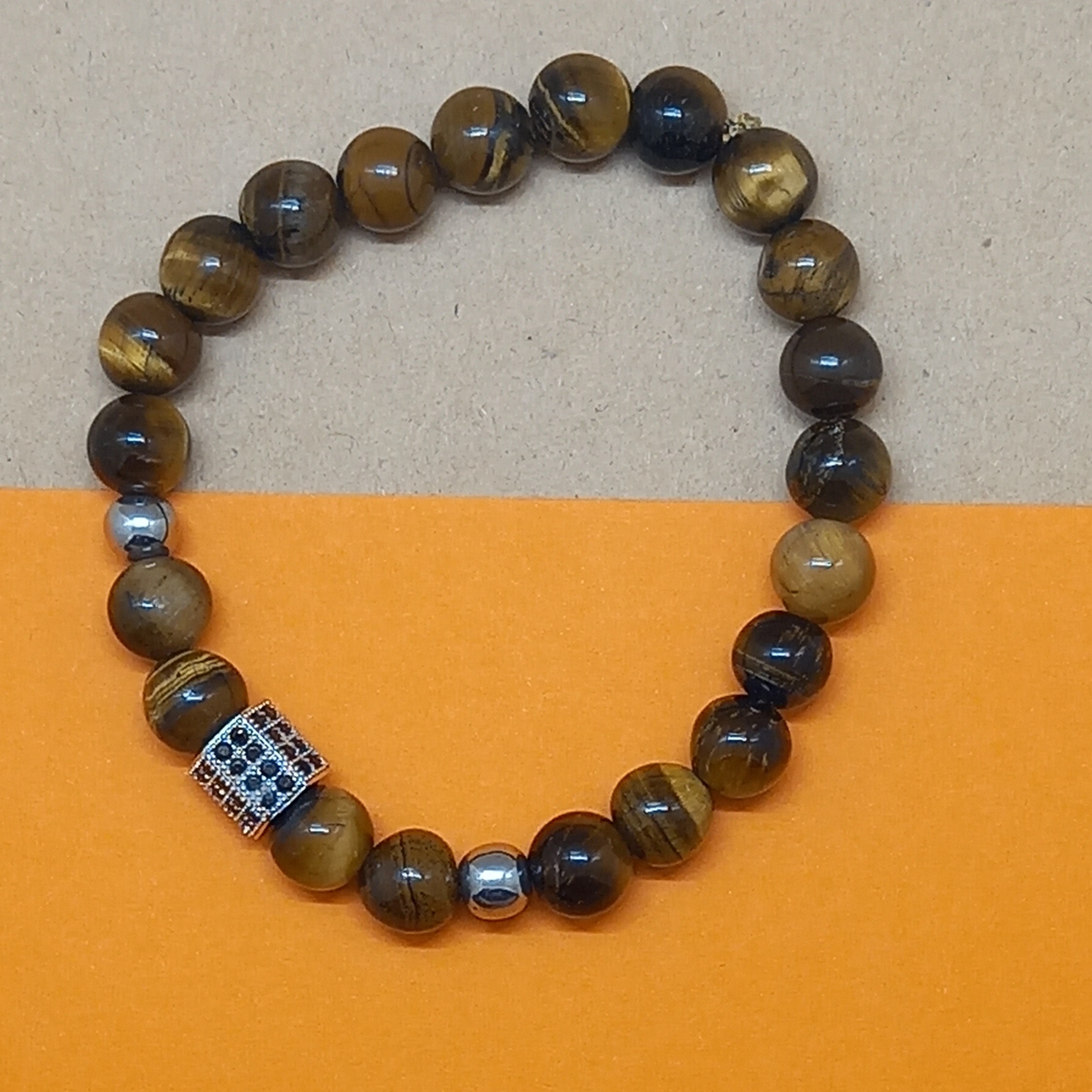 دستبند سنگ چشم ببر 