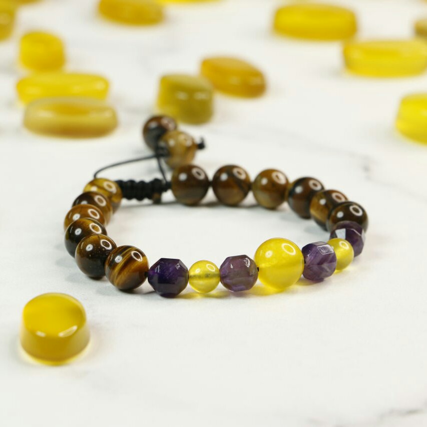 دستبند شرف الشمس آمتیست چشم ببر کد دی942