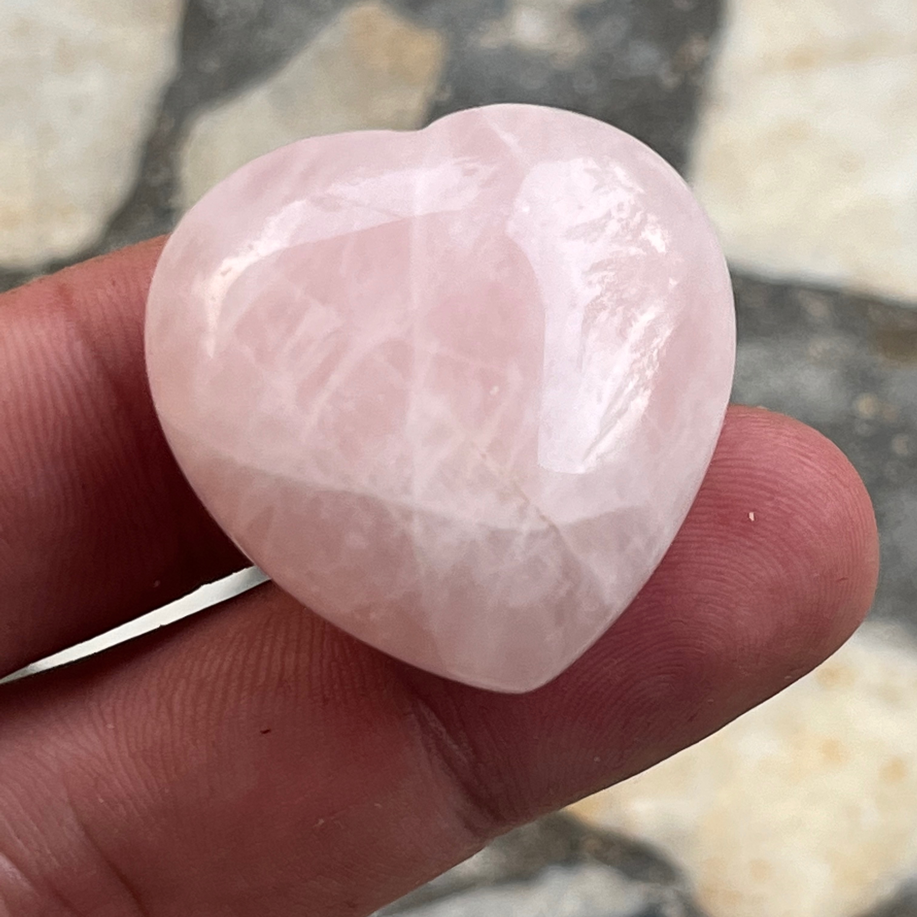 پلاک رز کوارتز تراش قلبی 