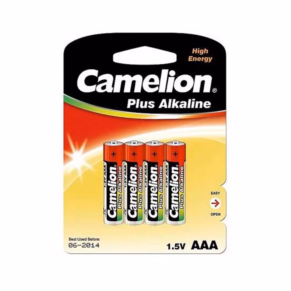 باتری کملیون پلاس آلکالاین CAMELION Plus Alkaline LR03-BP4 AAA بسته 4 عددی