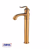 شیر روشویی پایه بلند شودر مدل لوکا طلایی مات