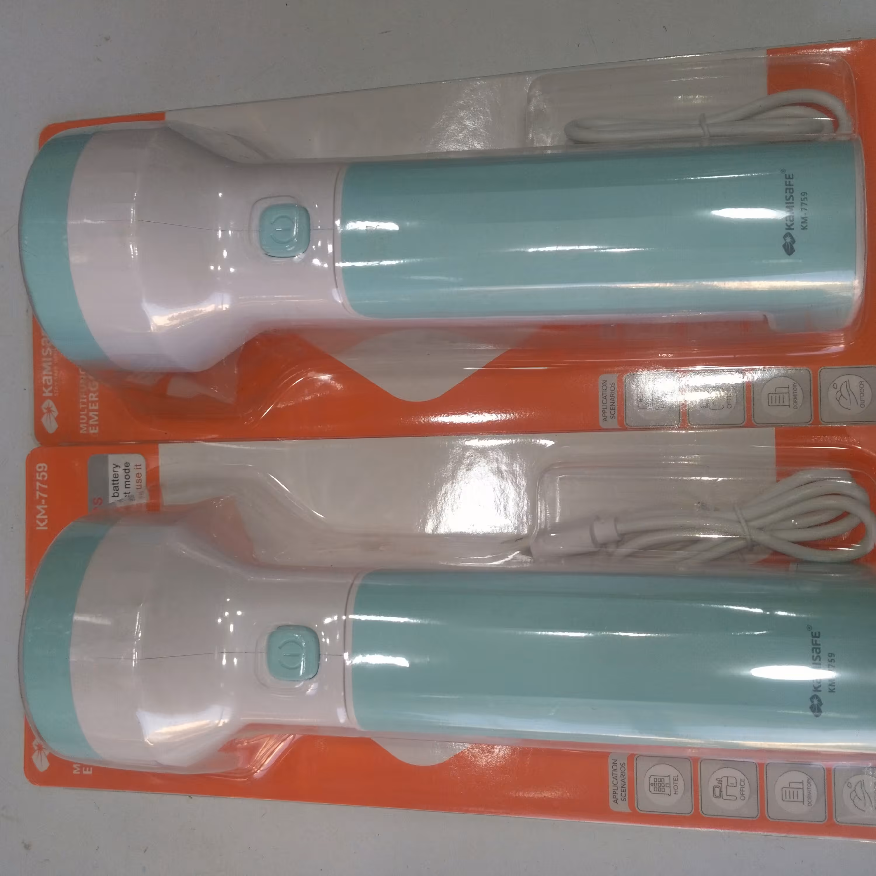 چراغ قوه شارژی عالی سفید آبی