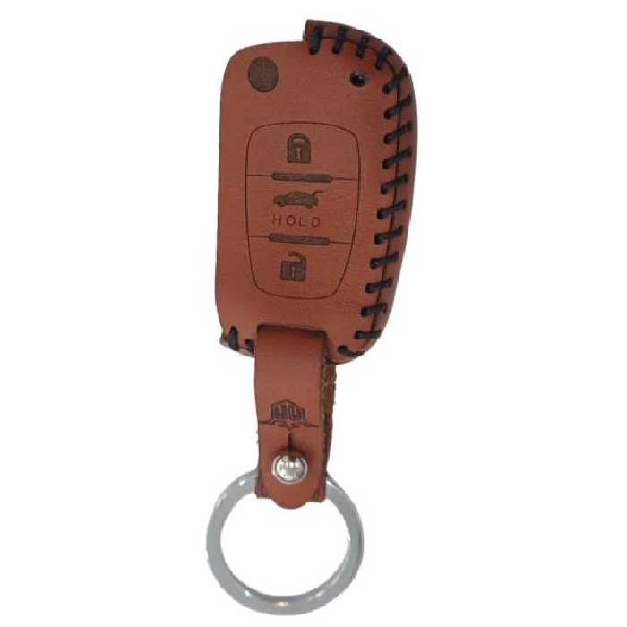 کاور ریموت چرم طبیعی هیوندای کد 02