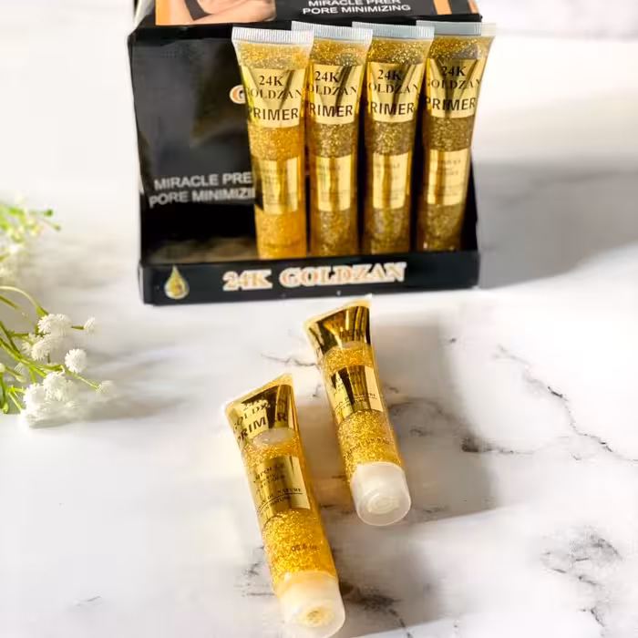پرایمر طلا گلدزن 24k برای زیر سازی آرایش و کلاژن سازی  پوست 