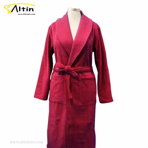 حوله پالتویی پودایران طرح کسری زرشکی سایز 125