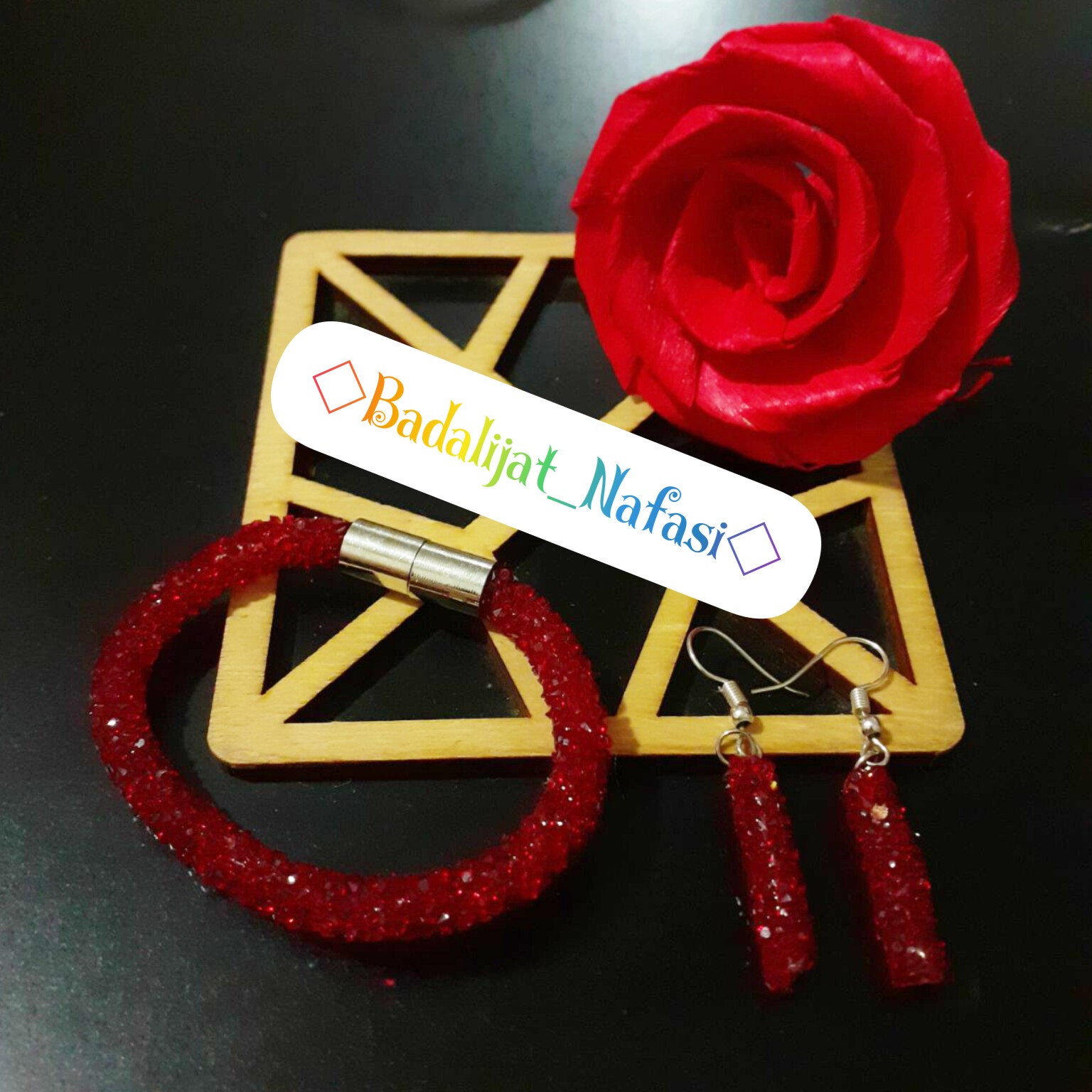 دستبند وگوشواره  سوارسکی