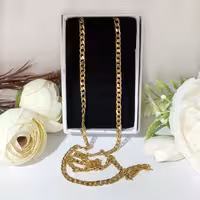 زنجیر کارتیه استیل رنگ ثابت مردانه مشابه طلا