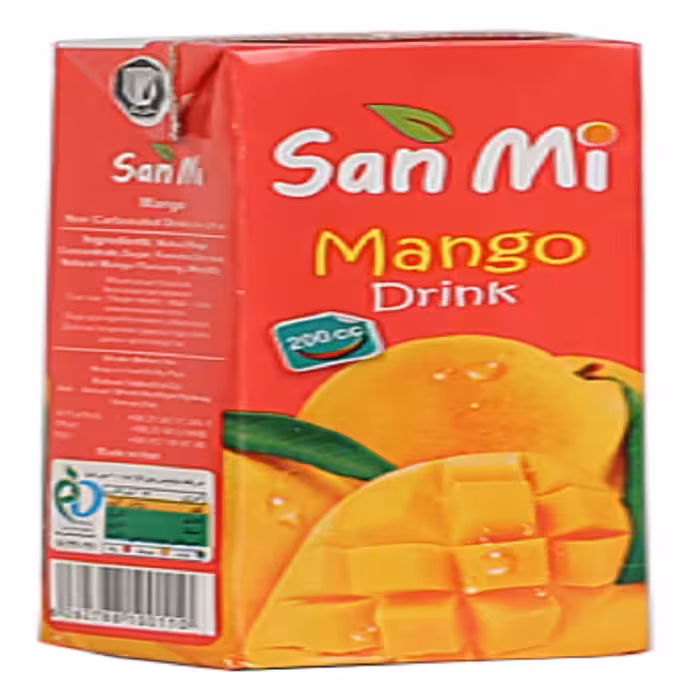 آب میوه پاکتی 200 سی سی انبه سان می  ،بسته 36 عددی