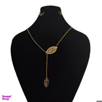 گردنبند طلا 18 عیار زنانه شمیم گلد گالری طرح برگ کد 12