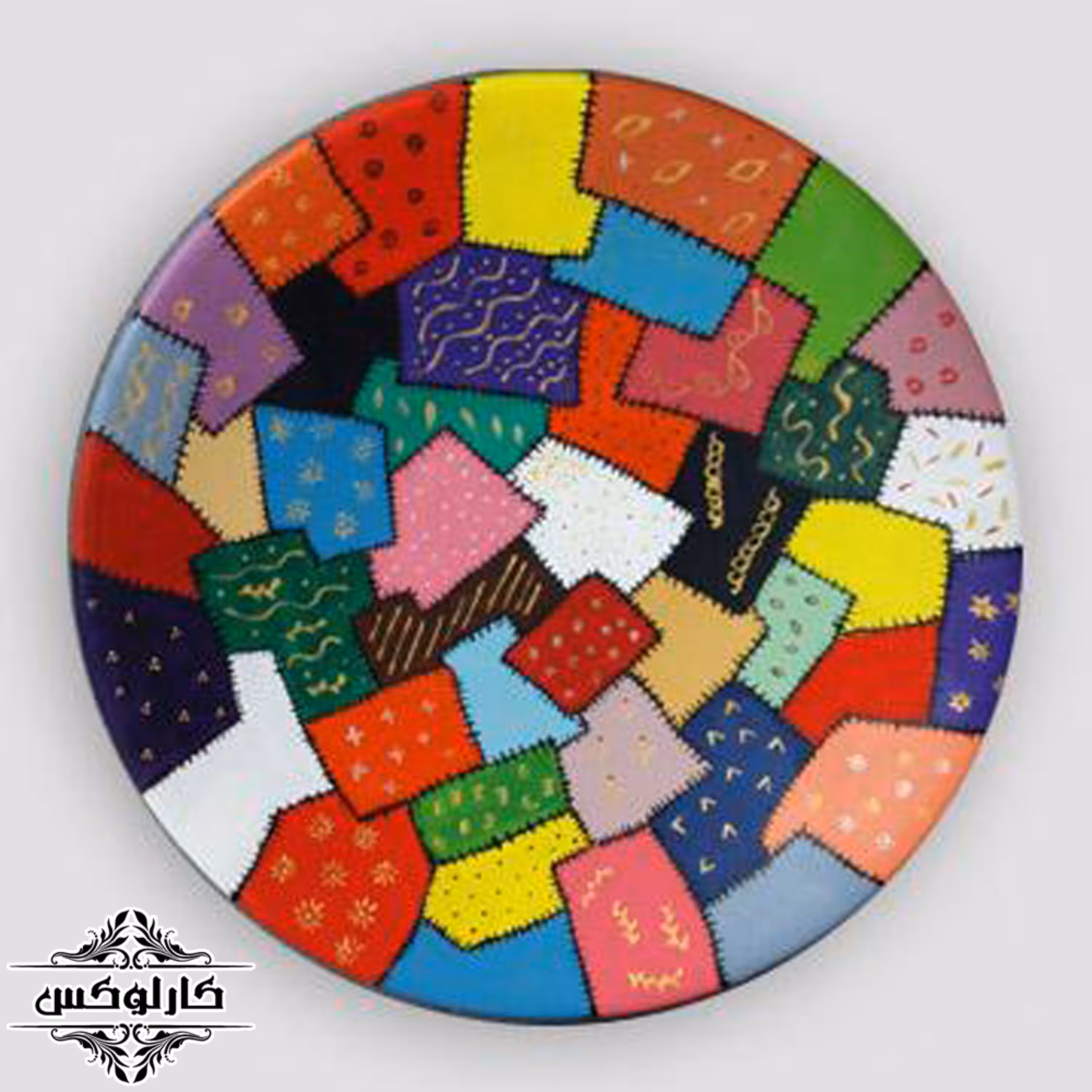 بشقاب سفالی نقاشی شده طرح 40 تکه