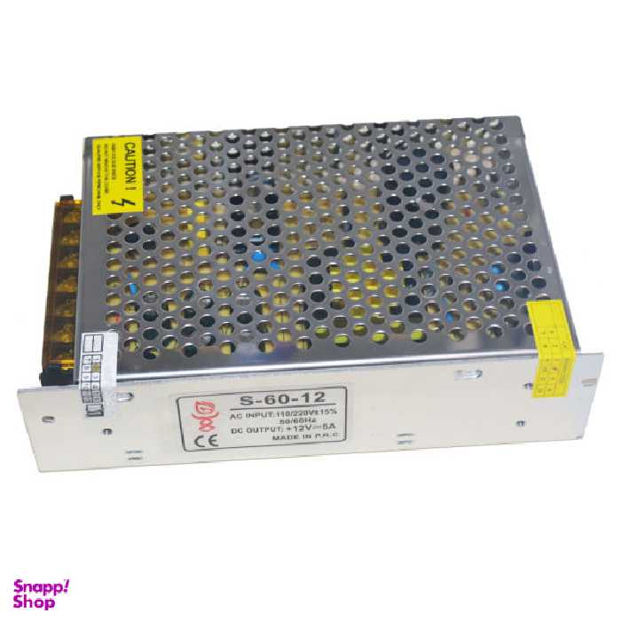 آداپتور سوییچینگ 12 ولت 5 آمپر جی‌اس‌اس مدل S-60-12