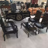 مبلمان اداری  نیم ست دسته عصایی ست کامل 