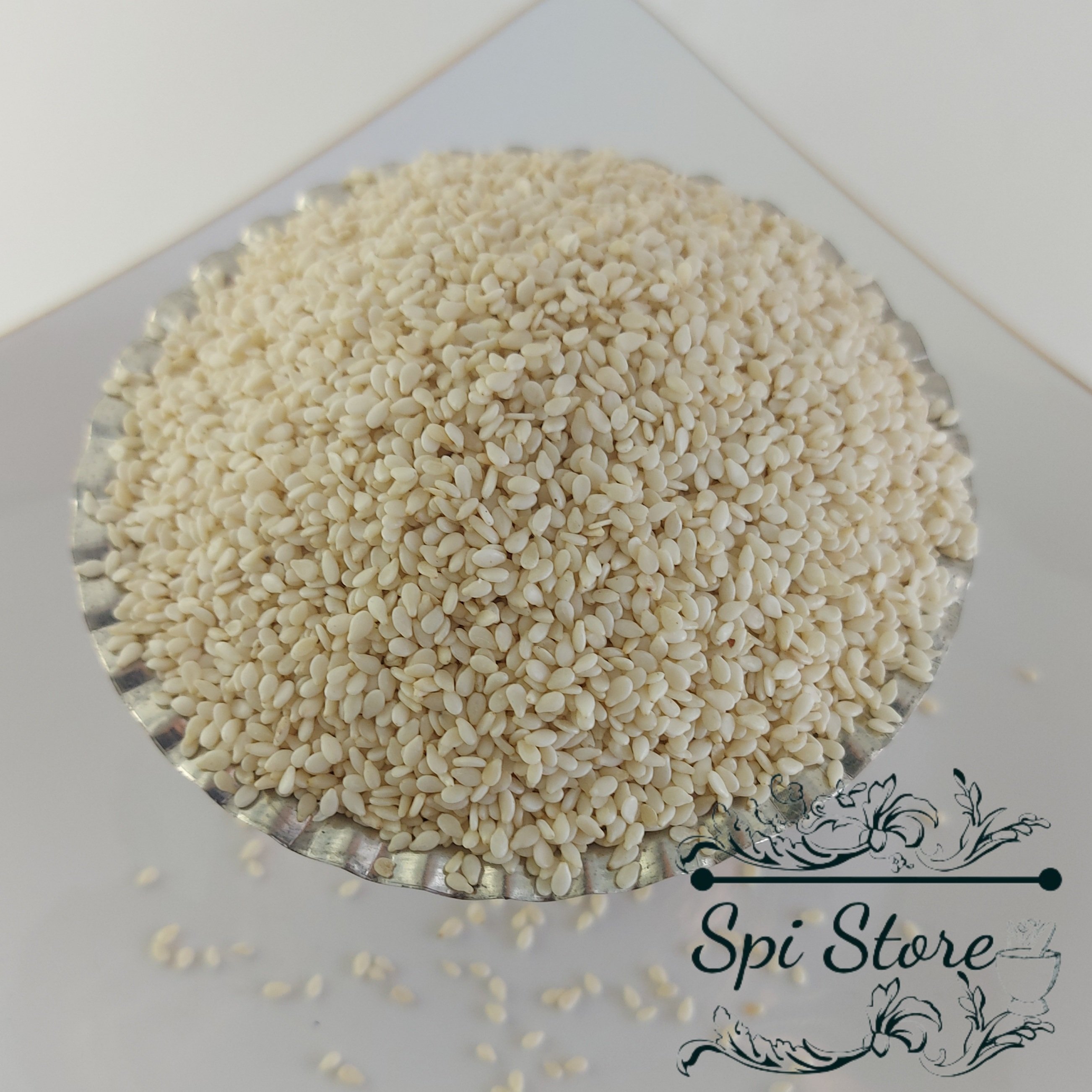 کنجد سفید هندی اعلا کاملا تمیز و پاک شده ( 100 گرمی )