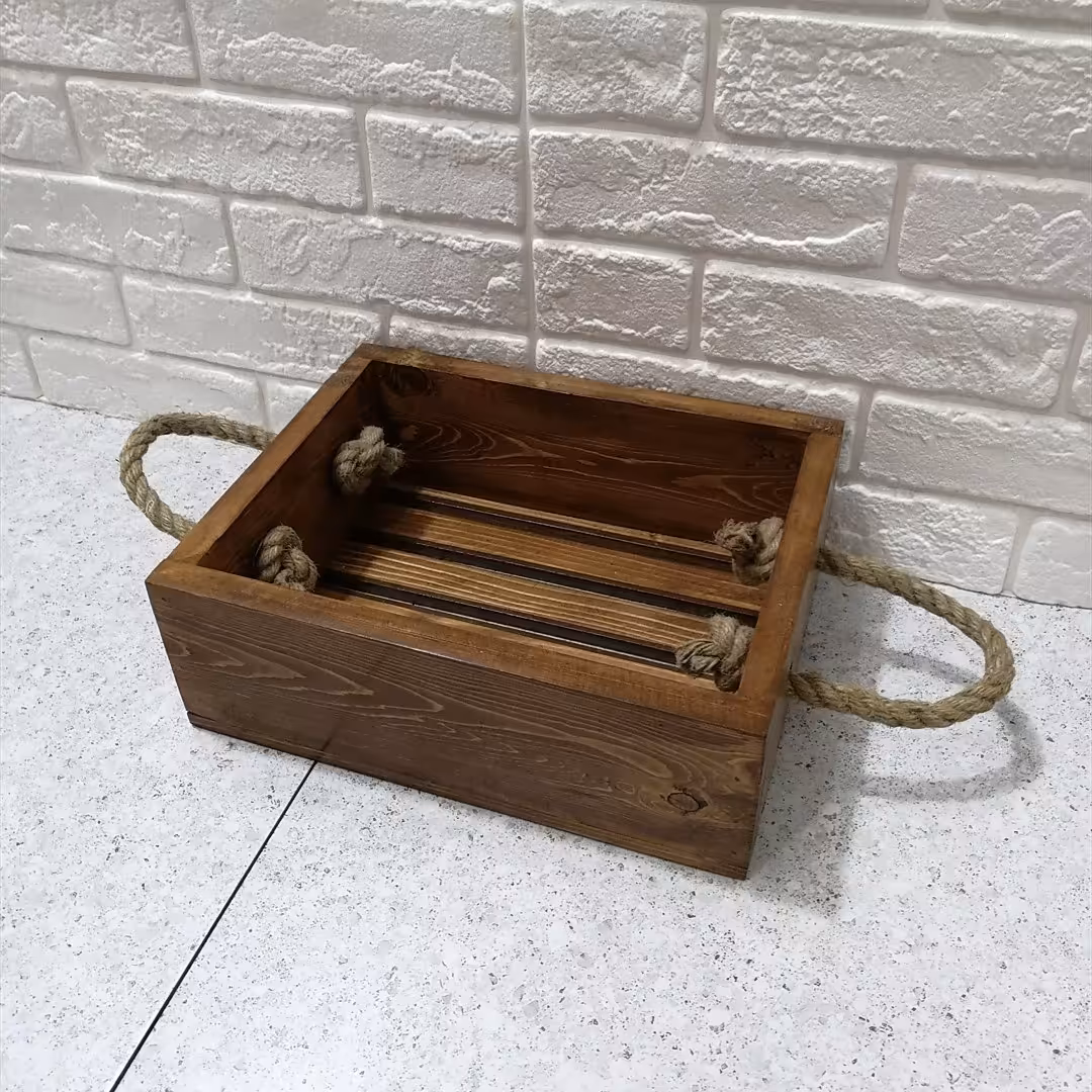 سبد نظم دهنده تمام چوبی دسته کنفی