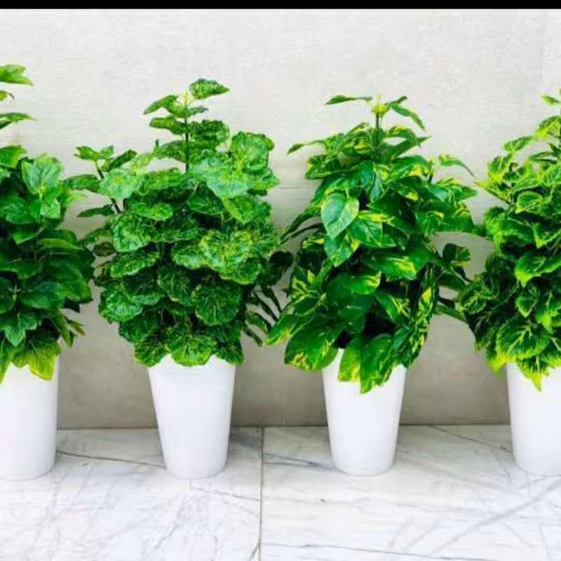 درختچه-گل مصنوعی استوانه بسیار شیک  پتوس شمعدونی