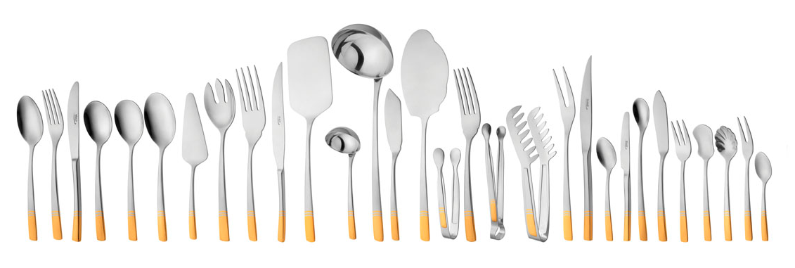 سرویس قاشق و چنگال 158 پارچه دور طلا   مدل فلورانس ناب استیل Nab Steel Florence 158 Pcs