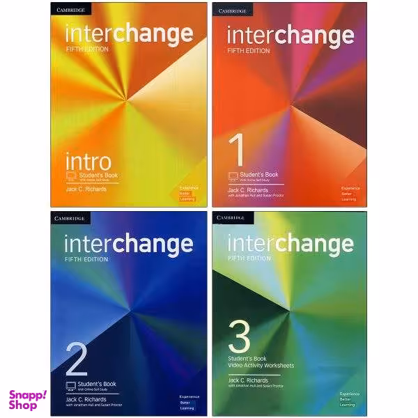 کتاب Interchange اثر جمعی از نویسندگان نشر زبان مهر 4 جلدی