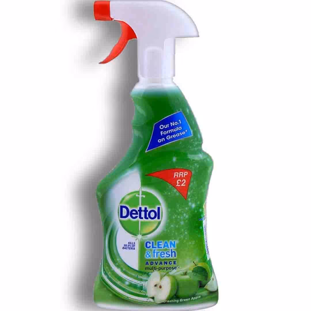 اسپری همه کاره آنتی باکتریال رایحه سیب سبز 500 میلی لیتر Dettol Clean  Fresh