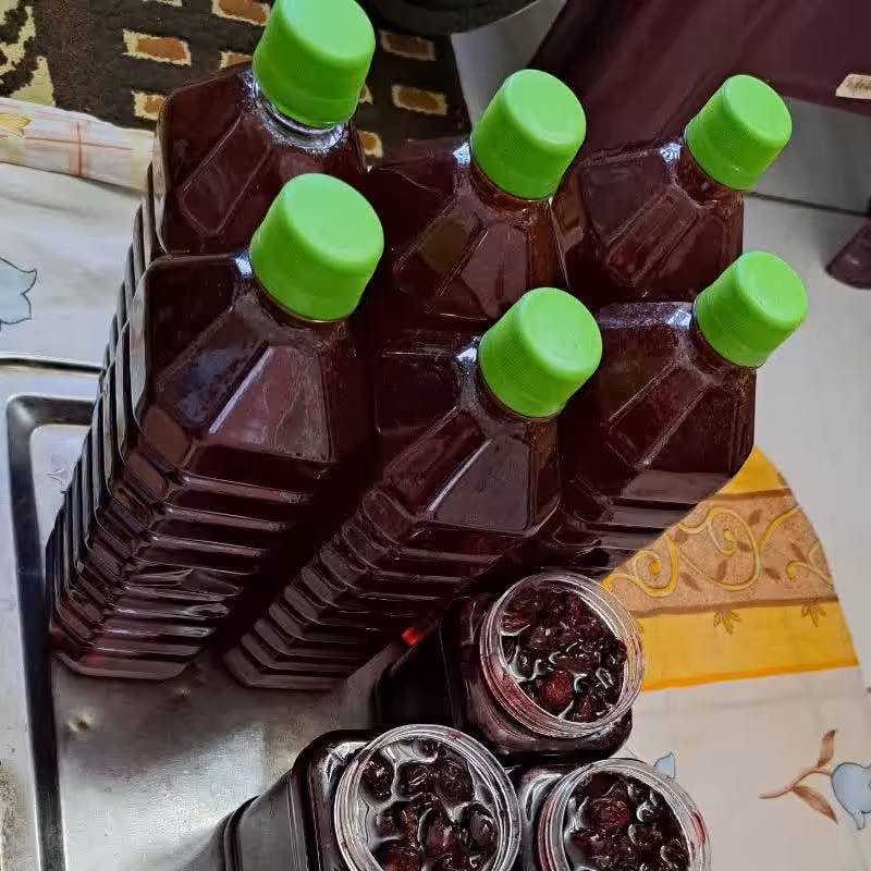 شربت البالوخانگی .(شهد البالو)غلیظ و خوشرنگ  500گرم