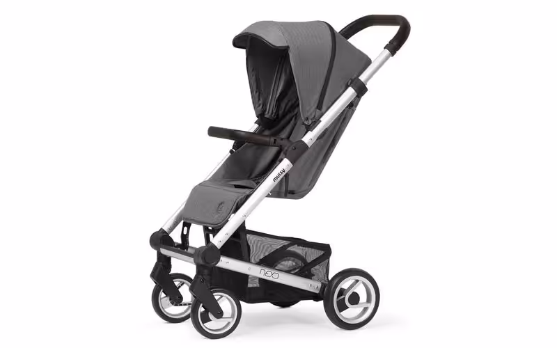 کالسکه کریر ماتسی مدل نکسو اورجینال هلند با اداپتور نصب و  رنگ طوسی با چرم دوزی قهوه ای تیره  mutsy nexo  / ash melange