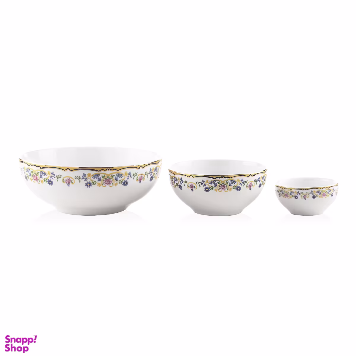 سرويس پياله پذيرايی 13 پارچه چینی زرين مدل گلستان درجه سه