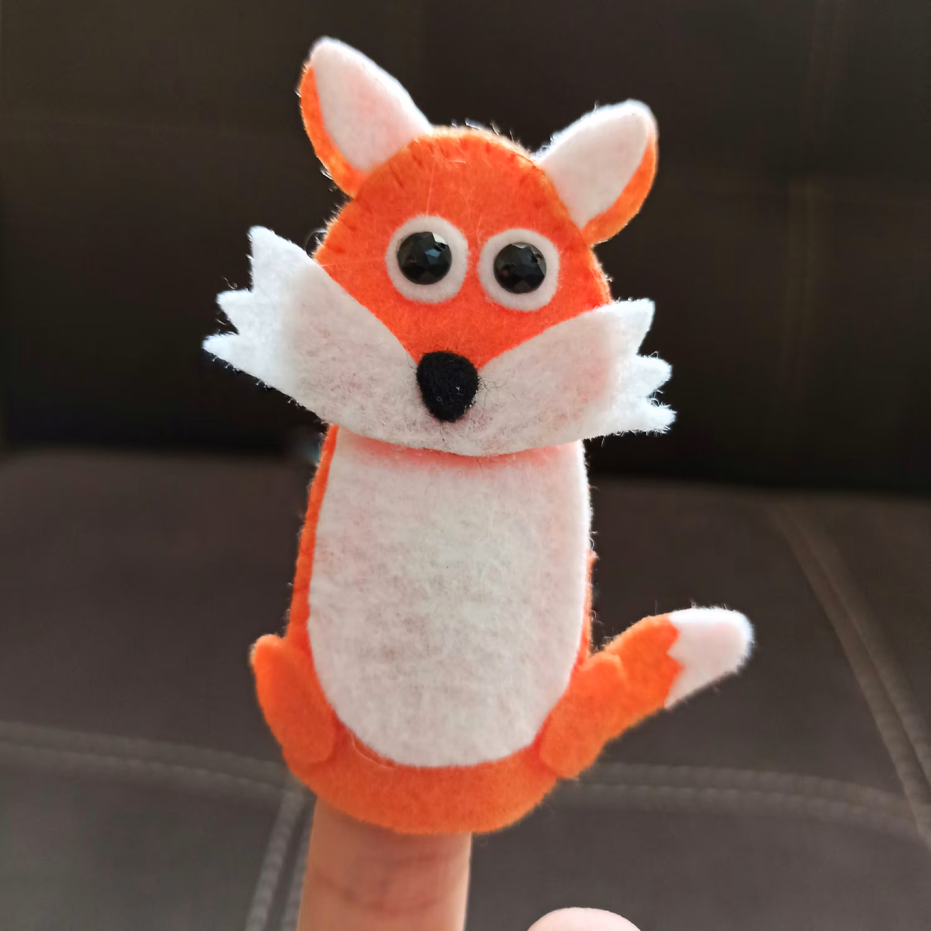 عروسک انگشتی دستدوز روباه نمدی