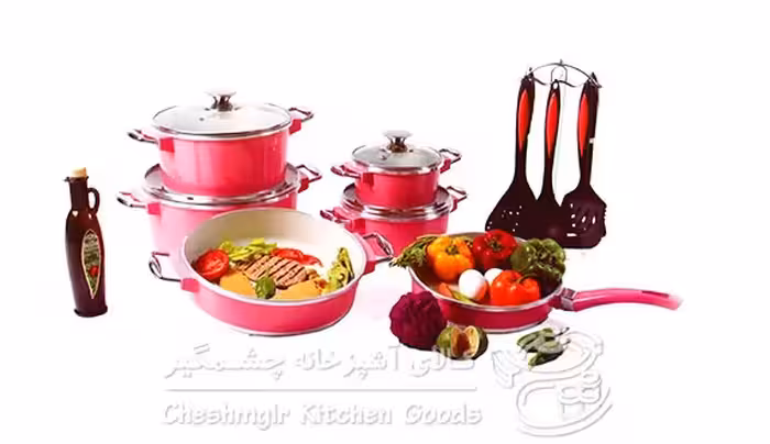 سرویس قابلمه 15 پارچه چدن داخل سرامیک رویال